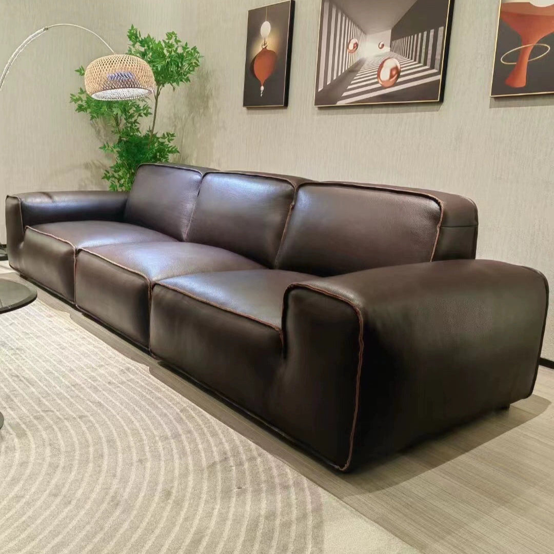 Harper 6 Seater Italian Leather Sofa