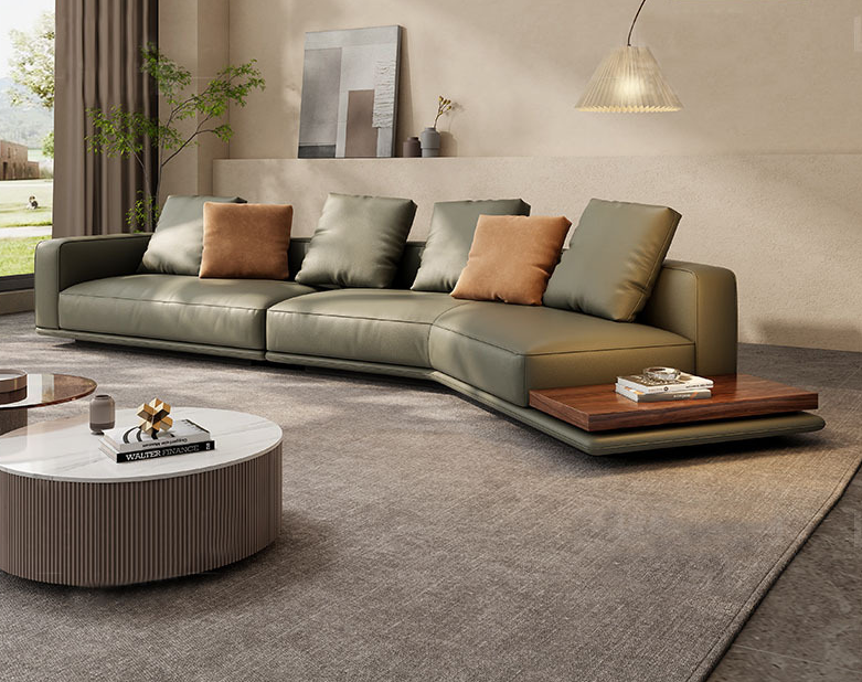 Sandoval 4 Seater Leather L-Shape Sofa