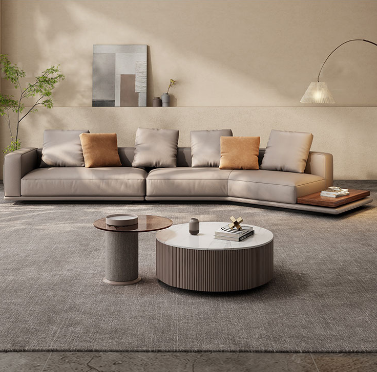 Sandoval 4 Seater Leather L-Shape Sofa