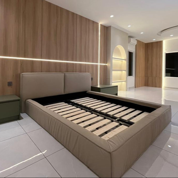 Davis Queen Size Leatherette Bed Frame