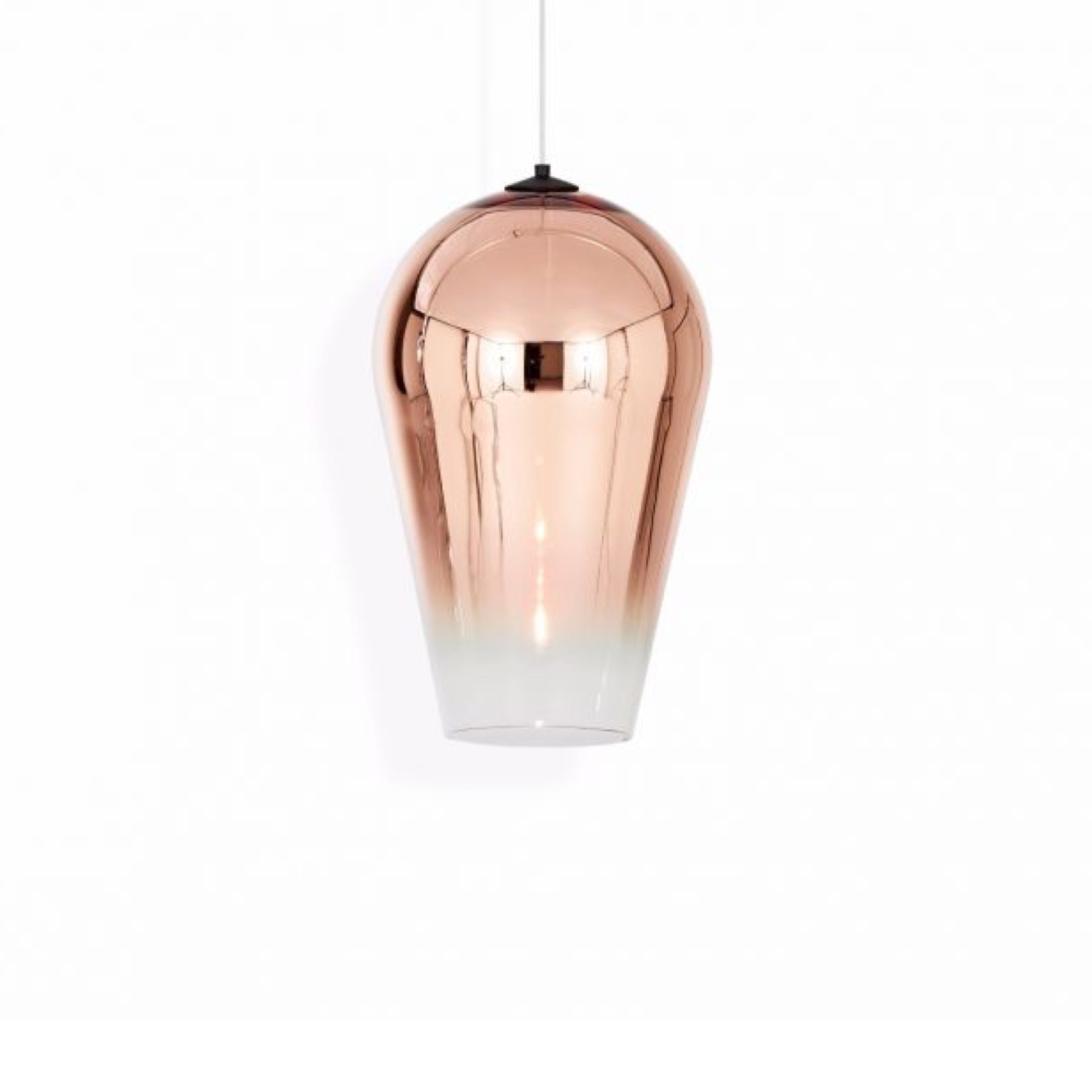 Travis Pendant Lamp boasts soft forms and bold metallized finishes, intriguing and captivating at first sight.