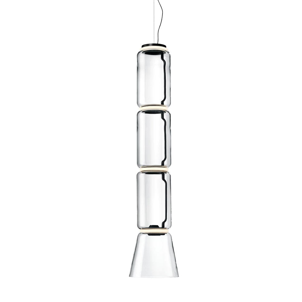 The key to his design of the extraordinary Noctambule Style Pendant Light was, “transparency and the idea of glass.