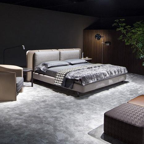 Lux King Size Leatherette Bed Frame