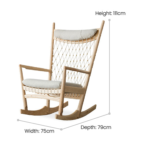 Cotton accent chair: Blending natural elegance with sophisticated rocking comfort