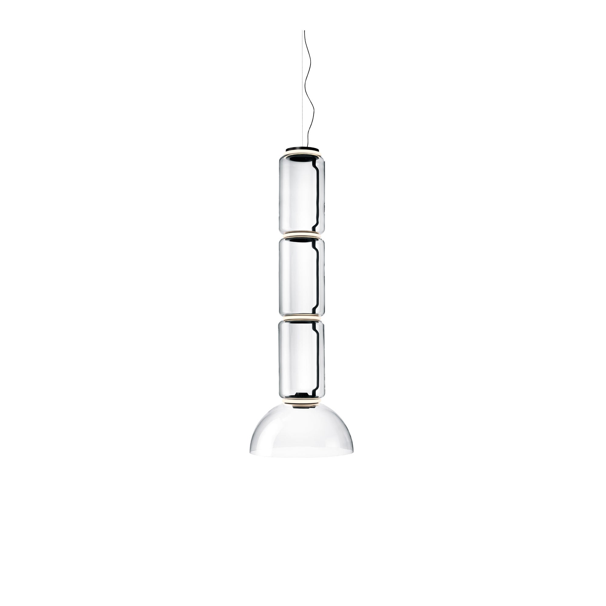 The key to his design of the extraordinary Noctambule Style Pendant Light was, â€œtransparency and the idea of glass.
